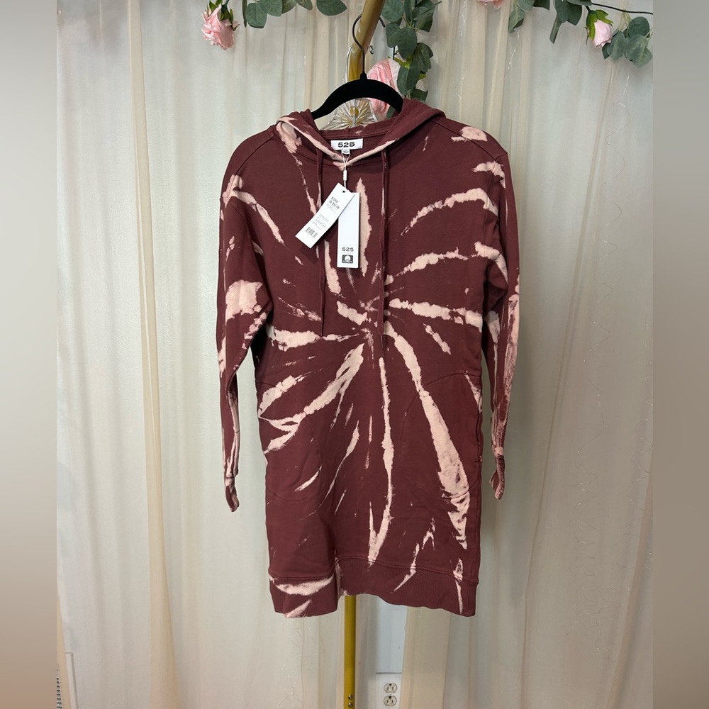 525 America Tie-Dye Hoodie Sweatshirt Dress – XS – NWT